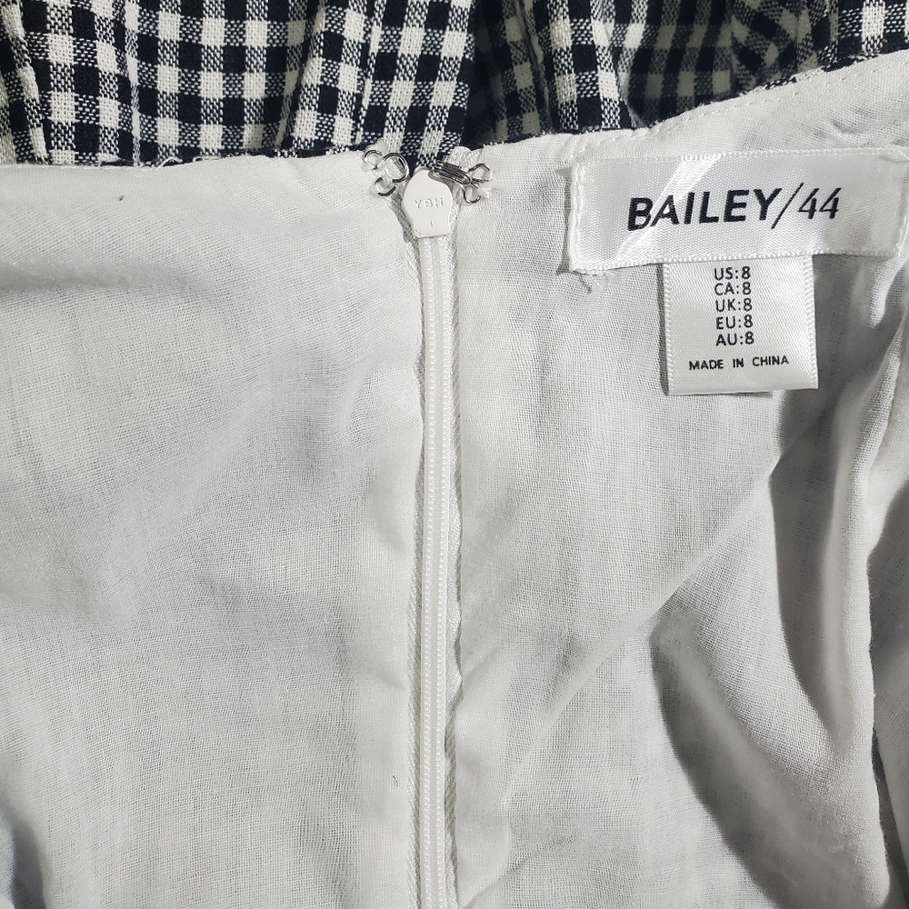 NWT Bailey 44 Linen Blend Gingham Fit & Flare Dress - Picture 9 of 13